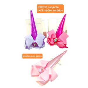 PRECIO conjunto de 3 moños surtidos