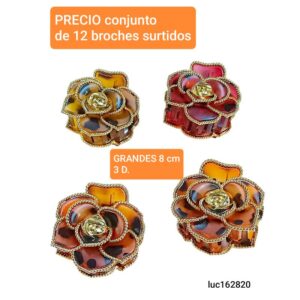 Luc162820.precio conjunto de 12 broches surtidos