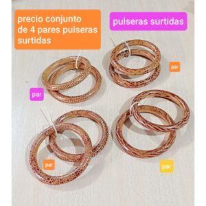 Precio conjunto de 4 pares de pulseras surtidos