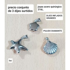 Precio conjunto de 3 dijes surtidos