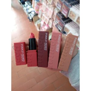 4 unidades de labial efecto mate pink 21 ( surtidos de colores)