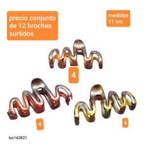 Luc162821.precio conjunto de 12 broches surtidos