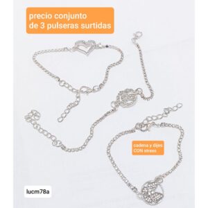 Lucm78a.precio conjunto de 3 pulseras surtidas