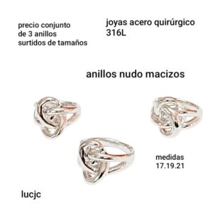 Lucjc precio conjunto de 3 anillos surtidos de tamaños