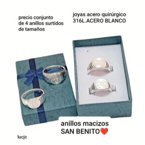 Lucjc.precio conjunto de 4 anillos.17.19.20.21