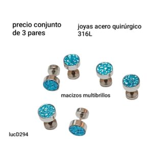 Aros LucD 294. Conjunto de 3 pares.