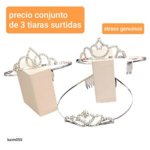 Lucm05s.precio conjunto de 3 tiaras surtidas