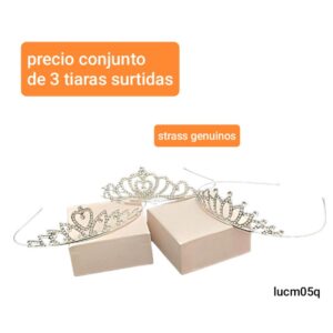 Lucm05q.precio conjunto de 3 tiaras surtidas