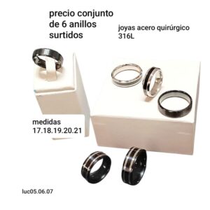 Luc05.06.07precio conjunto de 6 anillos surtidos