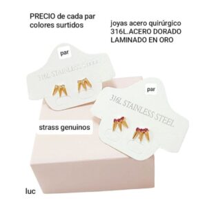 Aros lucmd.precio de cada par.surtidos de color
