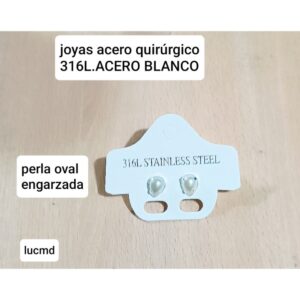 Lucmd.perla oval engarzada