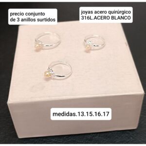 Lucmd.precio conjunto de 3 anillos surtidos
