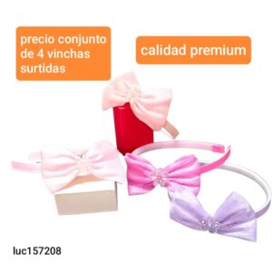 Luc157208.precio conjunto de 4 vinchas surtidas
