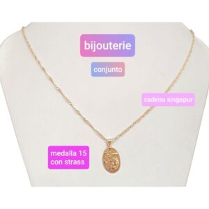 Conjunto 15 con strass
