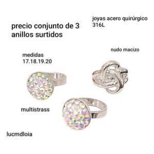 Lucloia.precio conjunto de 3 anillos surtidos