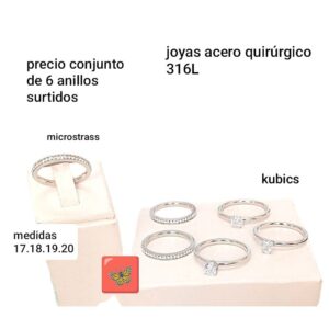 Lucmstrass.precio conjunto de 6 anillos surtidos