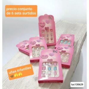 Luc139629.precio conjunto de 6 sets surtidos uñas postizas