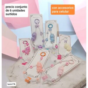 Lucm17k.precio conjunto de 6 llaveros surtidos