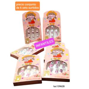 Luc139628.precio conjunto de 6 sets surtidos uñas postizas