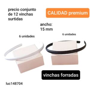 Luc148704.precio conjunto de 12 vinchas surtidas