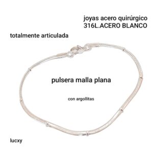 Lucxy pulsera malla plana