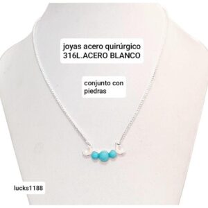 Conjunto LucKas 1188. Cadena con dije piedras.