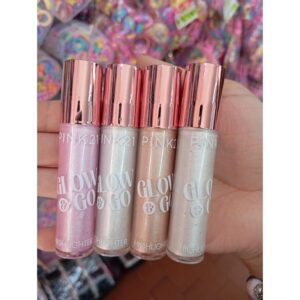 4 unidades de iluminador líquido roll-on 
( surtidos de colores)