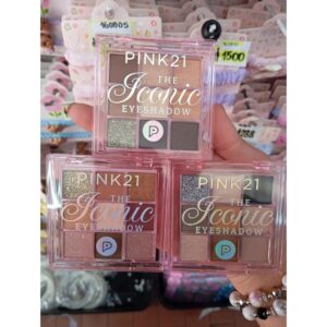3  unidades de paleta de sombras pink 21 con glitter