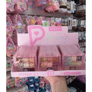 caja completa por 24 unidades de paleta de sombras pink 21 con glitter