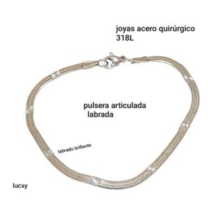 Lucxy.pulsera labrada articulada
