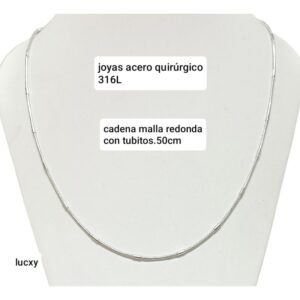 Lucxy cadena malla con tubitos