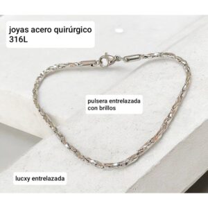 Pulsera lucxy entrelazada con brillos