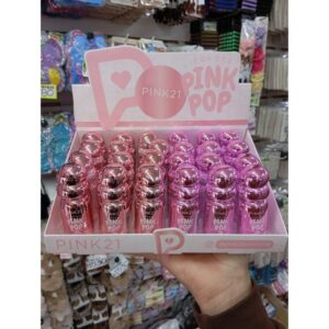 caja de 24 unidades de brillo labial efecto mágico pink  21